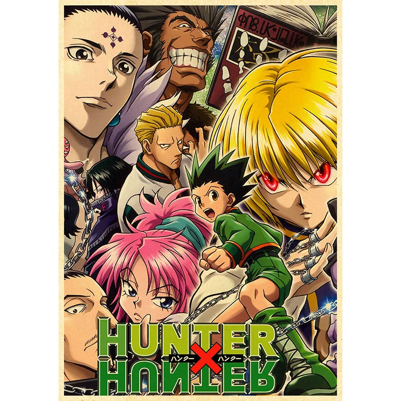 Hunter X Hunte Anime Poster Decor For Home Posters Room Wall Pictur Kraft Paper Retro And Prints Art Bar Cafe Stickers