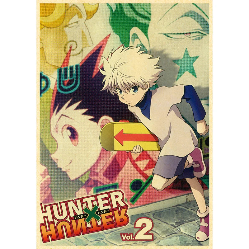 Hunter X Hunte Anime Poster Decor For Home Posters Room Wall Pictur Kraft Paper Retro And Prints Art Bar Cafe Stickers