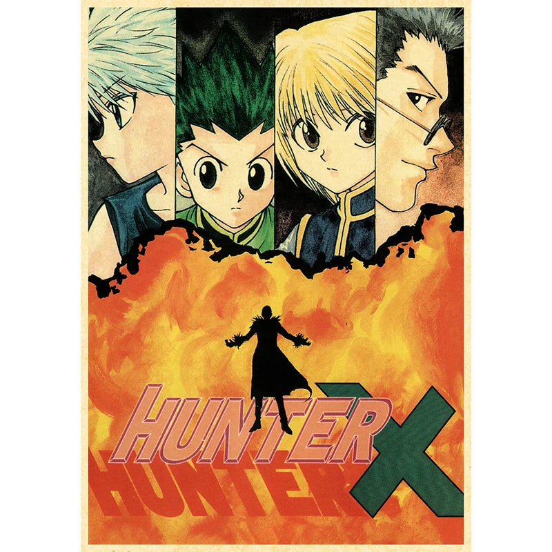 Hunter X Hunte Anime Poster Decor For Home Posters Room Wall Pictur Kraft Paper Retro And Prints Art Bar Cafe Stickers