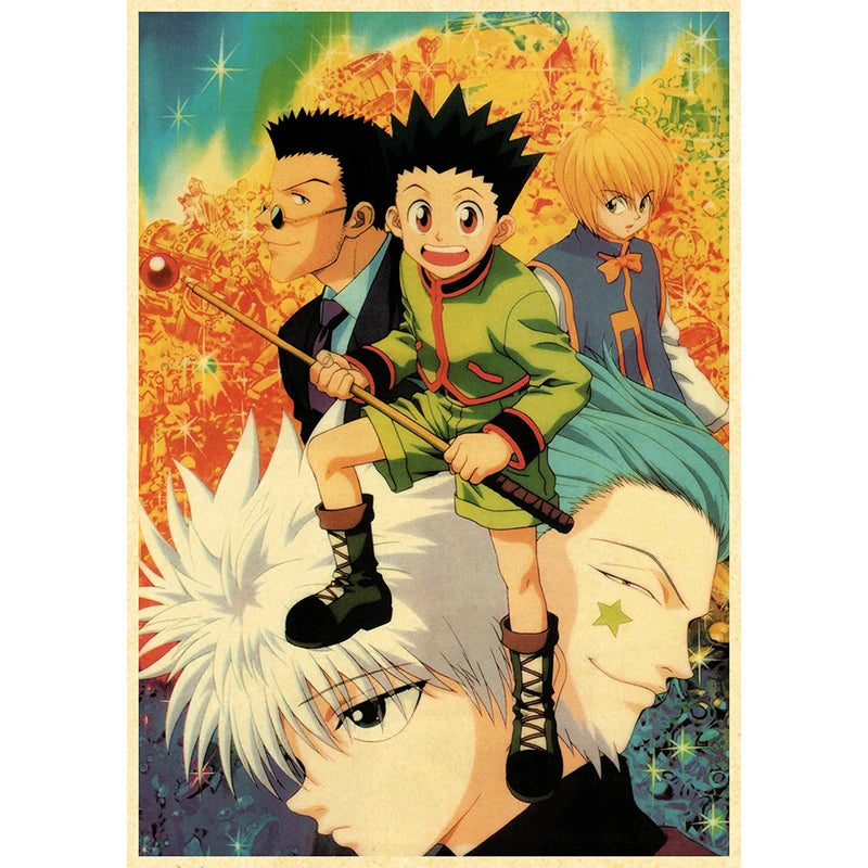 Hunter X Hunte Anime Poster Decor For Home Posters Room Wall Pictur Kraft Paper Retro And Prints Art Bar Cafe Stickers