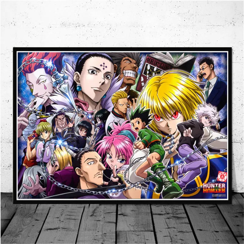 Classic Japanese Anime Canvas Painting Hunter X Hunter Posters and Prints Abstract Wall Art Pictures for Kids Living Room Decor