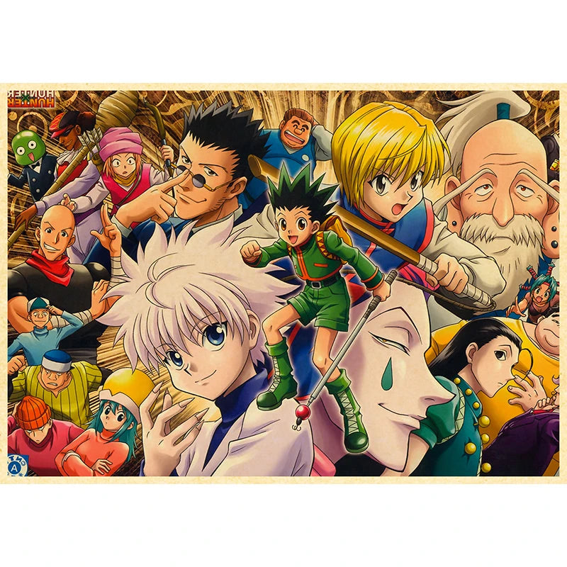 Hunter X Hunte Anime Poster Decor For Home Posters Room Wall Pictur Kraft Paper Retro And Prints Art Bar Cafe Stickers