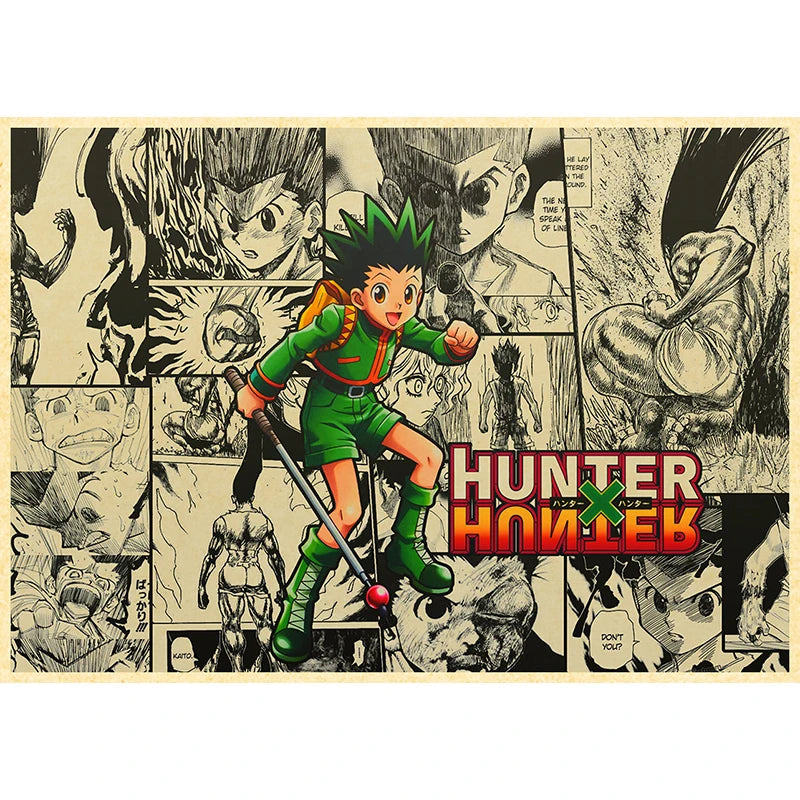 Hunter X Hunte Anime Poster Decor For Home Posters Room Wall Pictur Kraft Paper Retro And Prints Art Bar Cafe Stickers