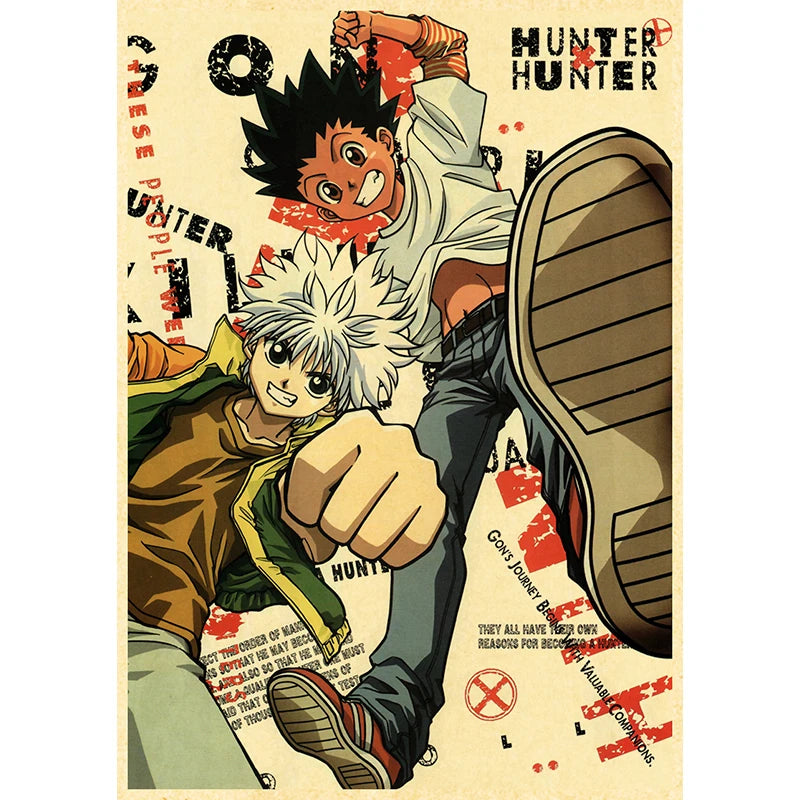 Hunter X Hunte Anime Poster Decor For Home Posters Room Wall Pictur Kraft Paper Retro And Prints Art Bar Cafe Stickers