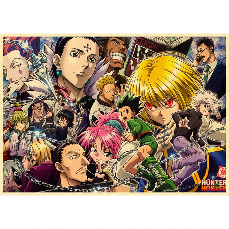 Hunter X Hunte Anime Poster Decor For Home Posters Room Wall Pictur Kraft Paper Retro And Prints Art Bar Cafe Stickers