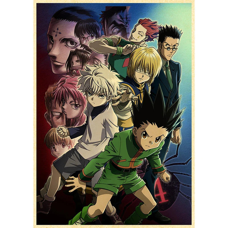 Hunter X Hunte Anime Poster Decor For Home Posters Room Wall Pictur Kraft Paper Retro And Prints Art Bar Cafe Stickers