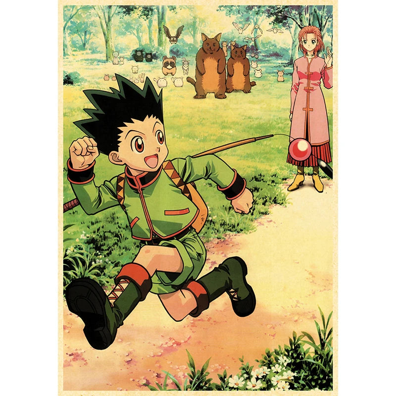 Hunter X Hunte Anime Poster Decor For Home Posters Room Wall Pictur Kraft Paper Retro And Prints Art Bar Cafe Stickers