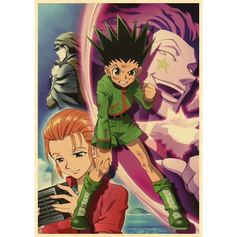 Hunter X Hunte Anime Poster Decor For Home Posters Room Wall Pictur Kraft Paper Retro And Prints Art Bar Cafe Stickers