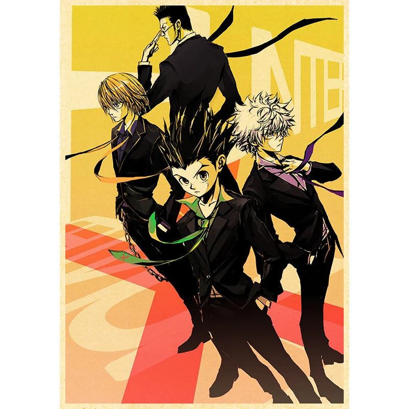 Hunter X Hunte Anime Poster Decor For Home Posters Room Wall Pictur Kraft Paper Retro And Prints Art Bar Cafe Stickers