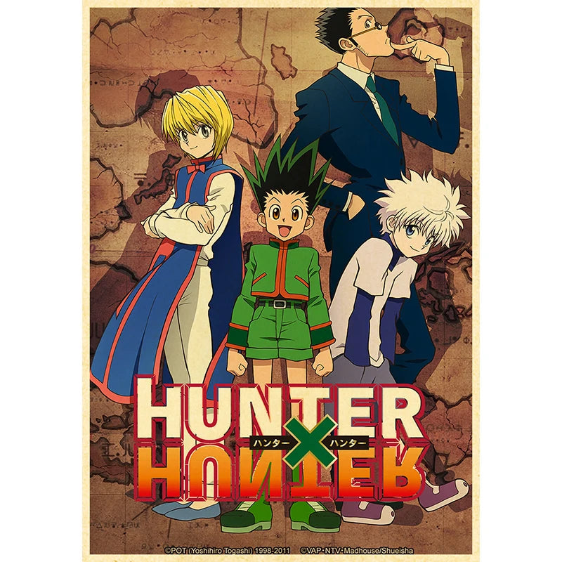 Hunter X Hunte Anime Poster Decor For Home Posters Room Wall Pictur Kraft Paper Retro And Prints Art Bar Cafe Stickers