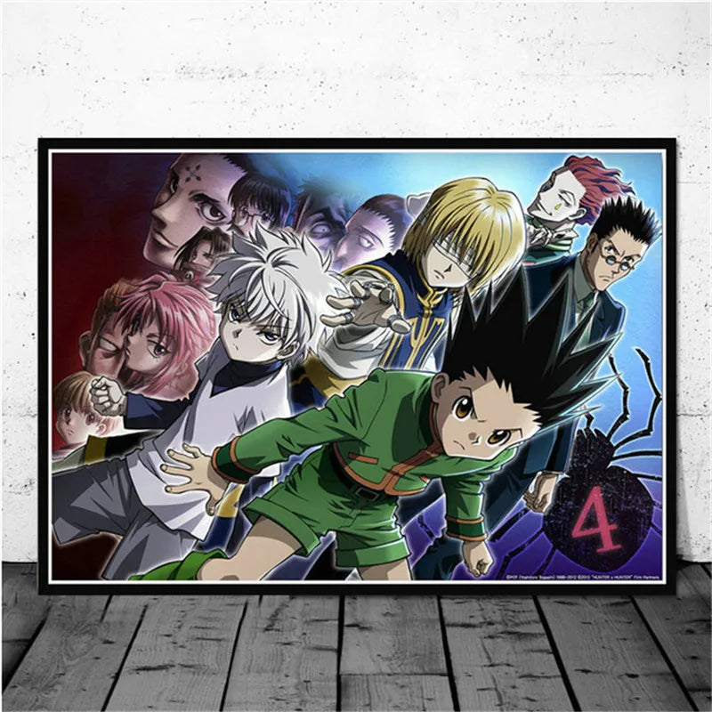 Classic Japanese Anime Canvas Painting Hunter X Hunter Posters and Prints Abstract Wall Art Pictures for Kids Living Room Decor