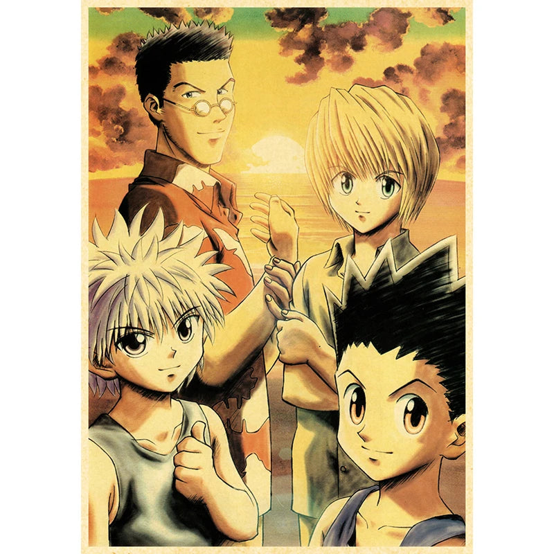 Hunter X Hunte Anime Poster Decor For Home Posters Room Wall Pictur Kraft Paper Retro And Prints Art Bar Cafe Stickers