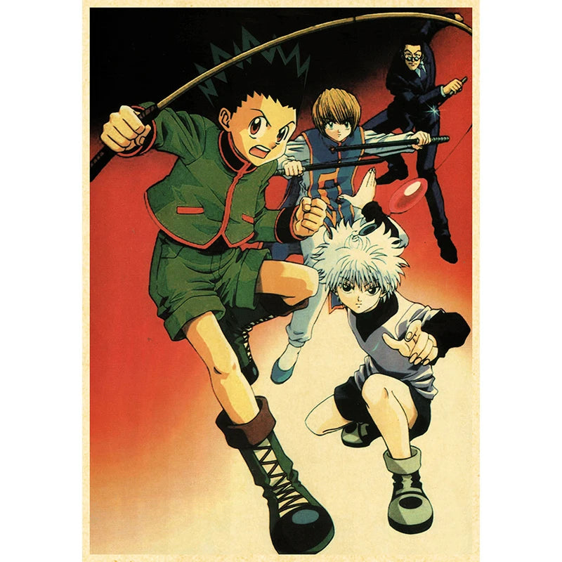 Hunter X Hunte Anime Poster Decor For Home Posters Room Wall Pictur Kraft Paper Retro And Prints Art Bar Cafe Stickers