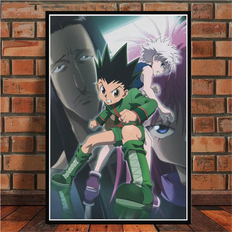 Classic Japanese Anime Canvas Painting Hunter X Hunter Posters and Prints Abstract Wall Art Pictures for Kids Living Room Decor