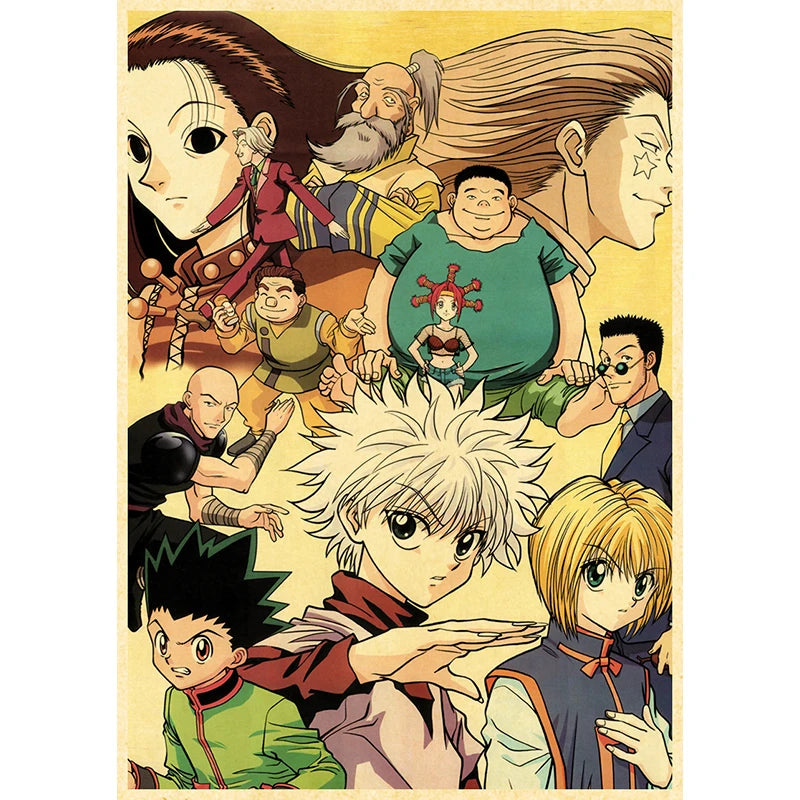 Hunter X Hunte Anime Poster Decor For Home Posters Room Wall Pictur Kraft Paper Retro And Prints Art Bar Cafe Stickers