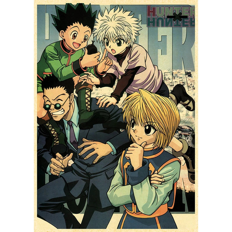 Hunter X Hunte Anime Poster Decor For Home Posters Room Wall Pictur Kraft Paper Retro And Prints Art Bar Cafe Stickers