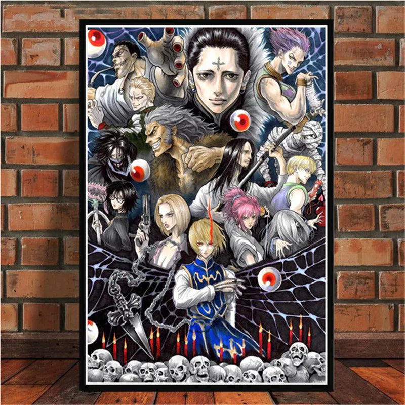 Classic Japanese Anime Canvas Painting Hunter X Hunter Posters and Prints Abstract Wall Art Pictures for Kids Living Room Decor