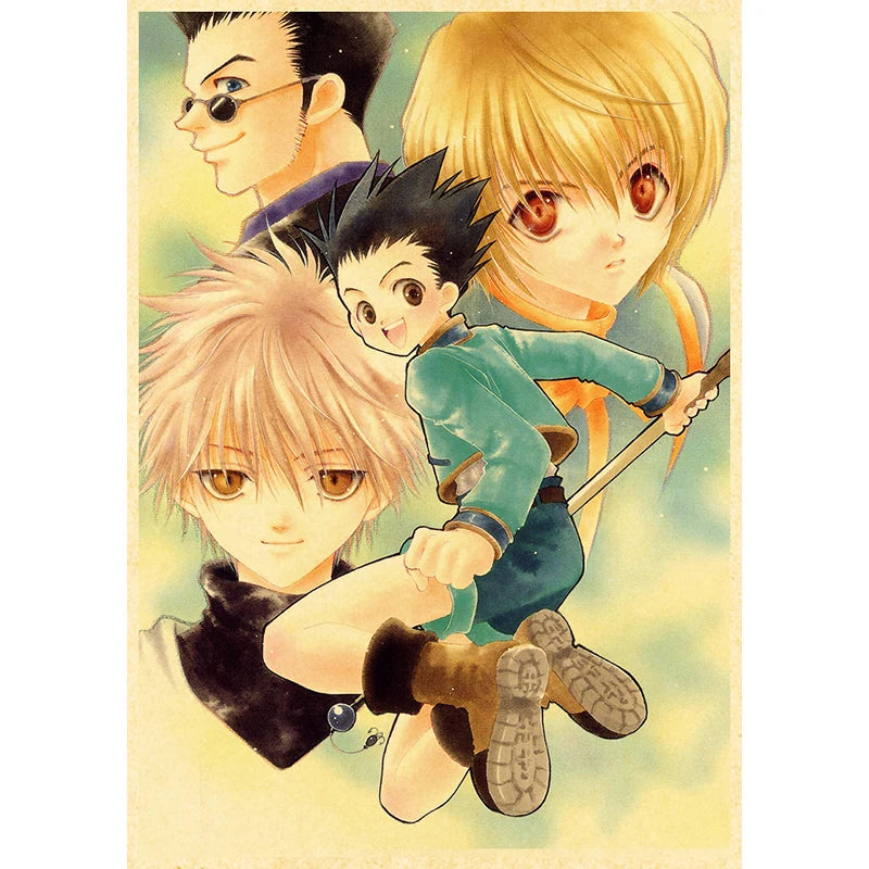Hunter X Hunte Anime Poster Decor For Home Posters Room Wall Pictur Kraft Paper Retro And Prints Art Bar Cafe Stickers