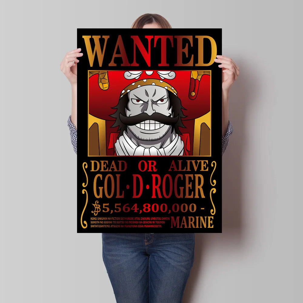 Hot Anime Poster One Piece Bounty Wanted Zoro Picture Print Wall Modular Painting Children's Bedroom Decor Classic