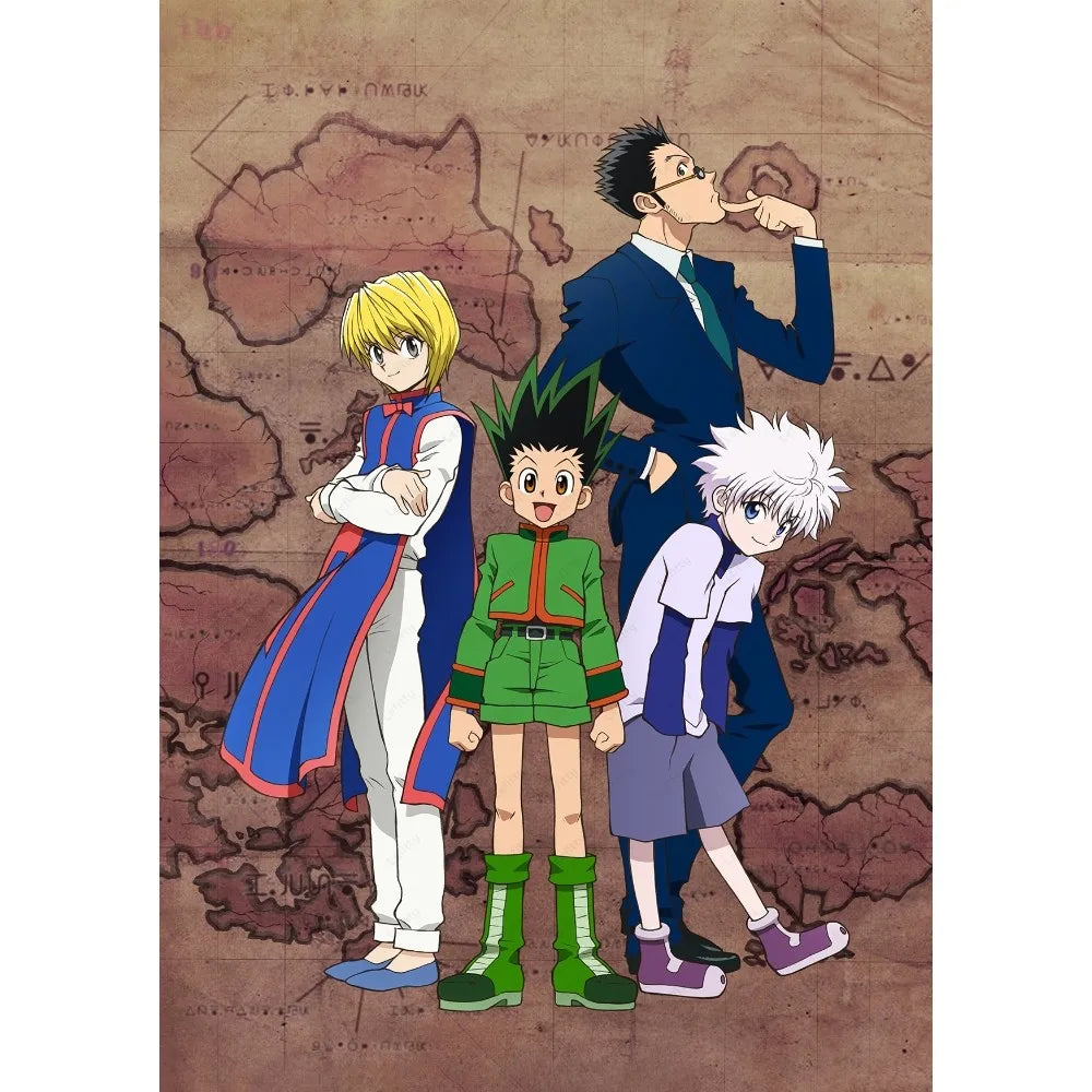 1pc Hunter X Hunter Manga Anime Poster Sticky Wall Art Printing Waterproof Home Living Bed Room Bar Aesthetic Decor