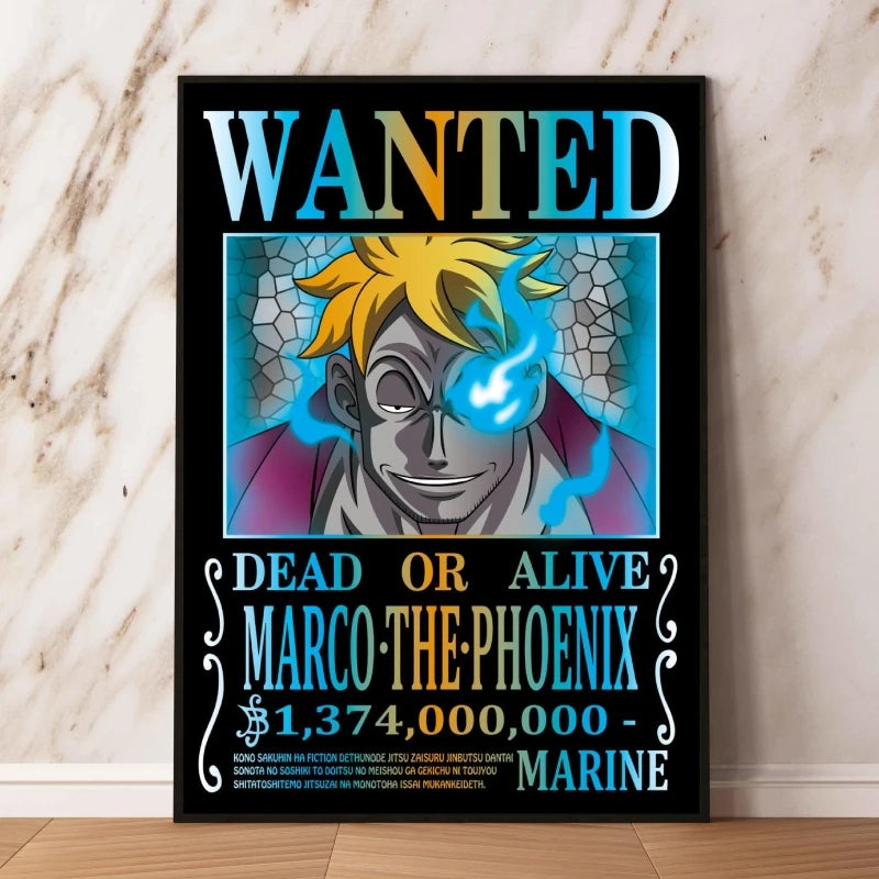 Hot Anime Poster One Piece Bounty Wanted Zoro Picture Print Wall Modular Painting Children's Bedroom Decor Classic