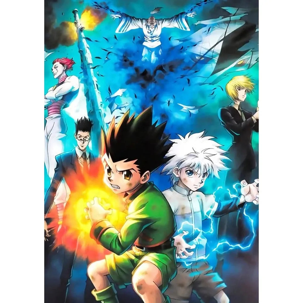 1pc Hunter X Hunter Manga Anime Poster Sticky Wall Art Printing Waterproof Home Living Bed Room Bar Aesthetic Decor