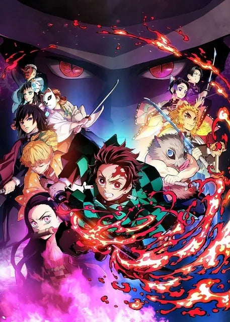 Anime Demon Slayer Classic Canvas Painting Anime Character Posters HD Wall Art Picture Modern Home Decoration
