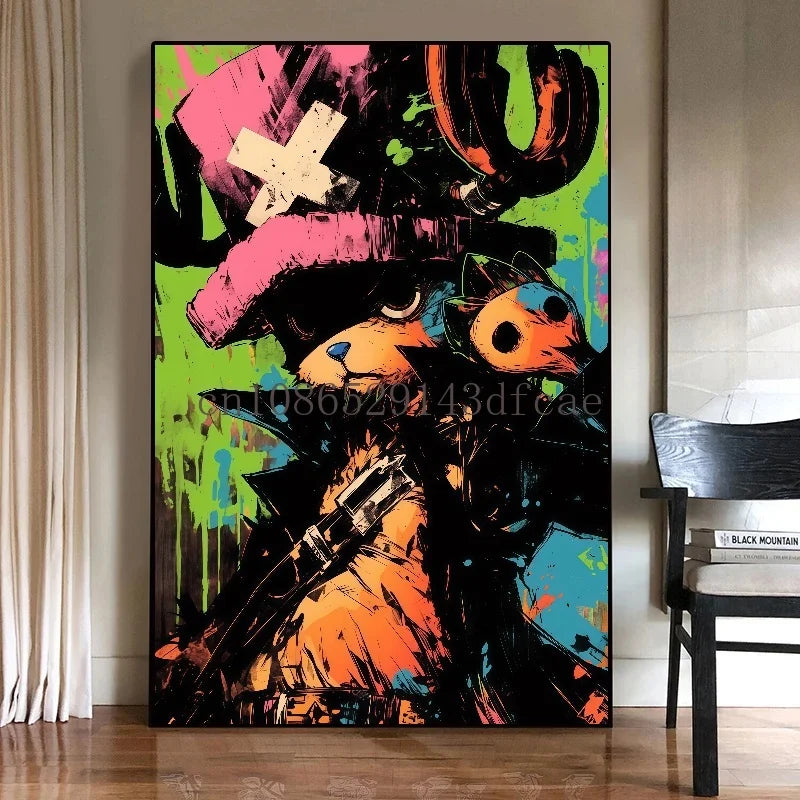 Famous Japan Classic Anime One Piece Unframed Canvas Print Poster for Living Home Home Decor Cartoon Wall Art Picture Painting