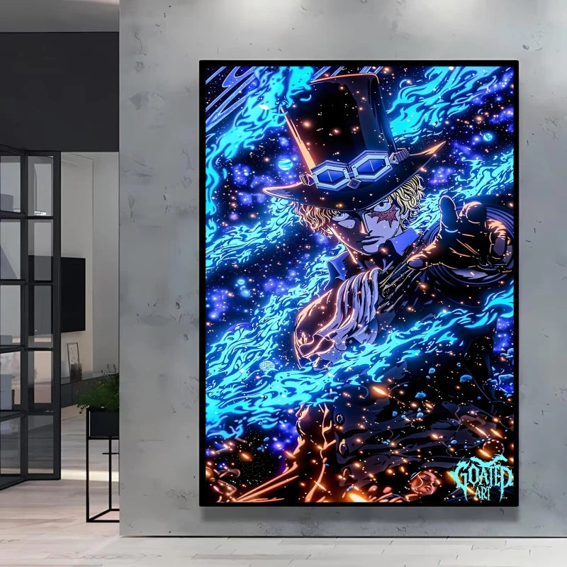 High Quality Canvas Printing One Piece Ace Character Poster Comics Pictures Bright and Long Lasting Colors Home Wall Art Decor
