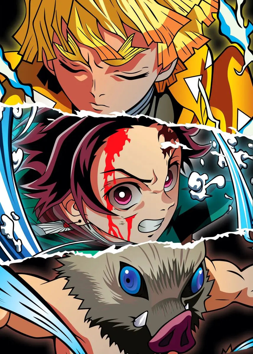 Anime Demon Slayer Classic Canvas Painting Anime Character Poster HD Wall Art Picture for Modern Home Children's Room Decoration