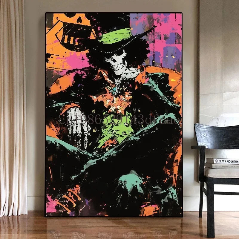 Famous Japan Classic Anime One Piece Unframed Canvas Print Poster for Living Home Home Decor Cartoon Wall Art Picture Painting