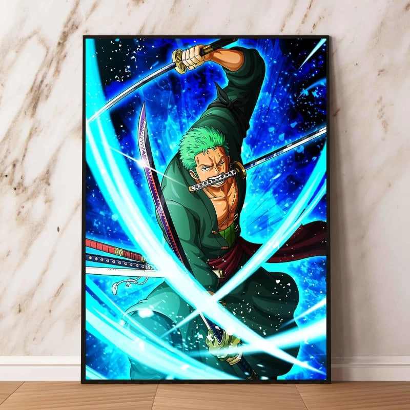 Canvas Art Walls Painting One Piece Zoro Classic Friends Gifts Hanging Aesthetic Poster Kid Action Figures Modern Living Room