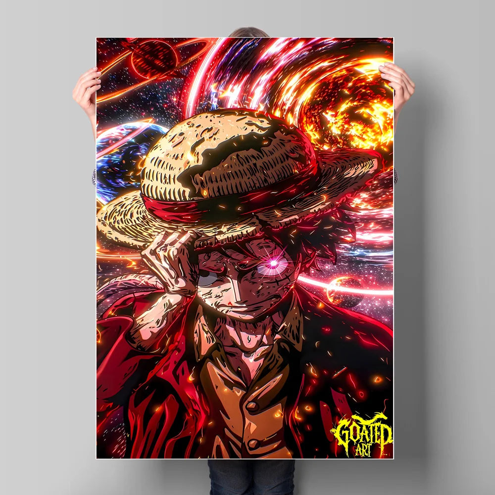 High Quality Canvas Printing One Piece Ace Character Poster Comics Pictures Bright and Long Lasting Colors Home Wall Art Decor