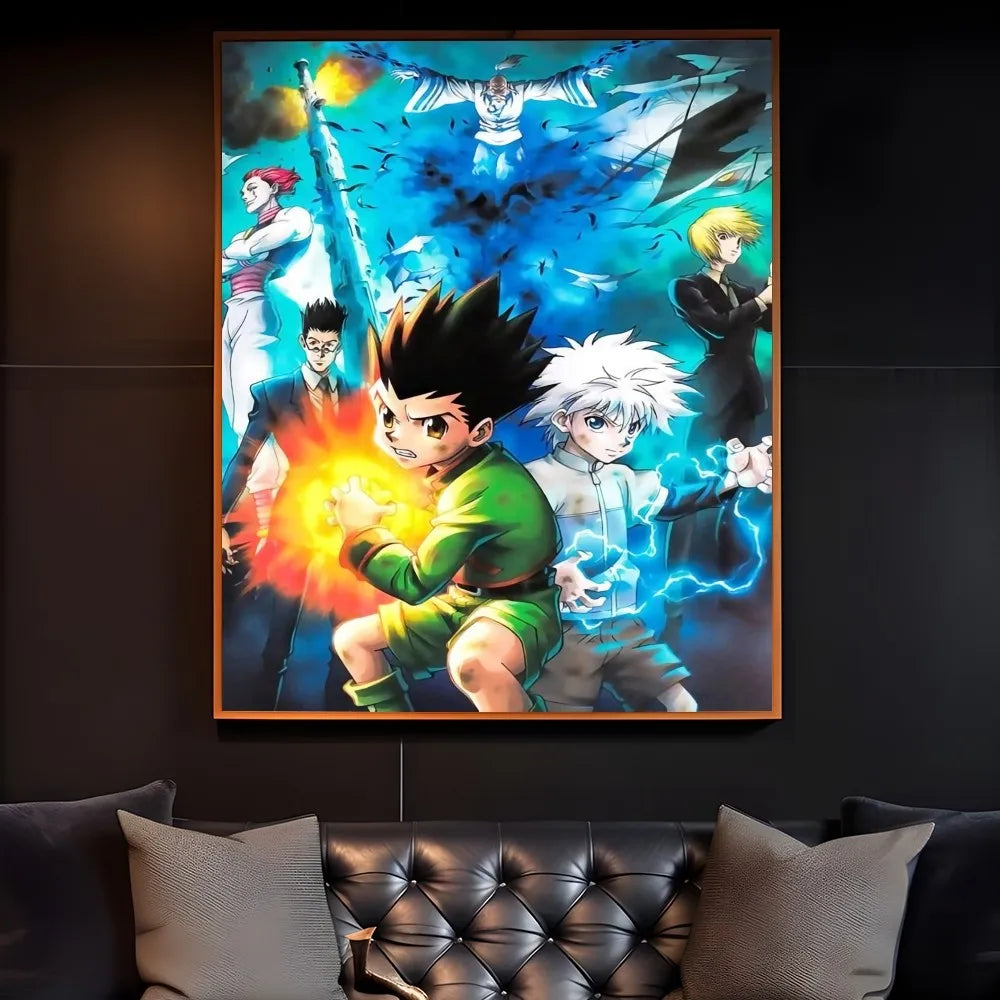 1pc Hunter X Hunter Manga Anime Poster Sticky Wall Art Printing Waterproof Home Living Bed Room Bar Aesthetic Decor