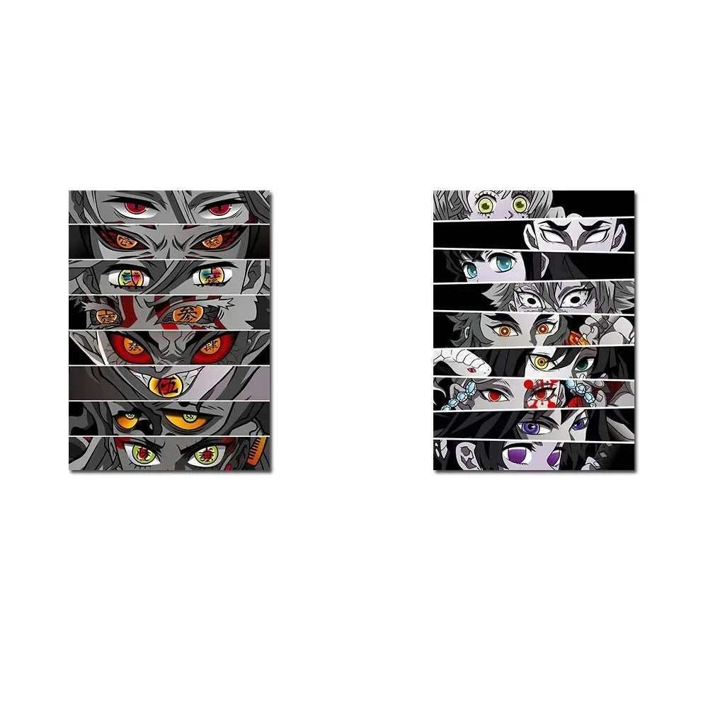 Anime Eyes Demon Slayer Kimetsu No Yaiba Poster Wall Art Print Hashira Cartoon Anime Canvas Painting For Living Room Home Decor