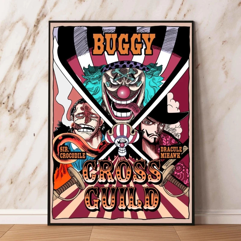 Classic Anime Canvas Printing One Piece Luffy Bounty Wanted Poster Bright and Long Lasting Colors Home Bedroom Wall Decorative