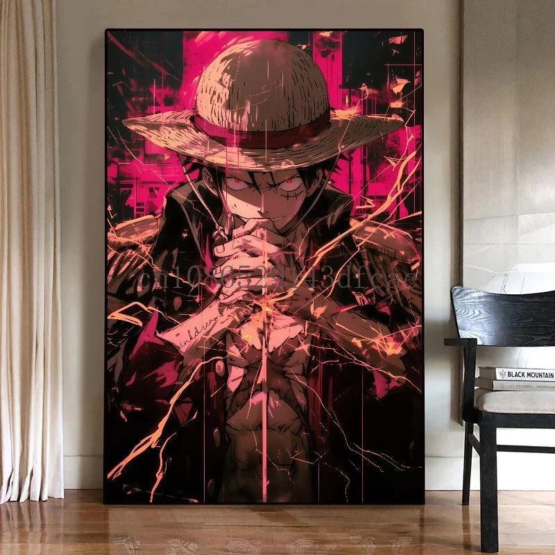 Famous Japan Classic Anime One Piece Unframed Canvas Print Poster for Living Home Home Decor Cartoon Wall Art Picture Painting