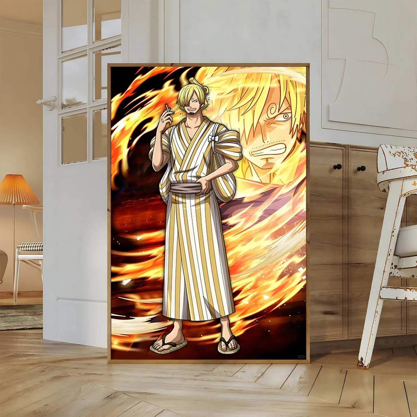 One Piece Buggy Anime Wallpaper Kuzan HD Home Decoration Painting Luffy Wall Art Self-adhesive Poster Sticker Mihawk Kid Gift
