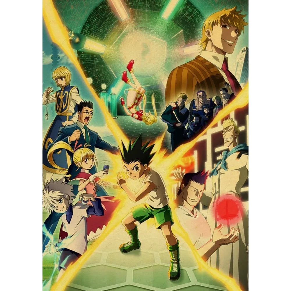 1pc Hunter X Hunter Manga Anime Poster Sticky Wall Art Printing Waterproof Home Living Bed Room Bar Aesthetic Decor