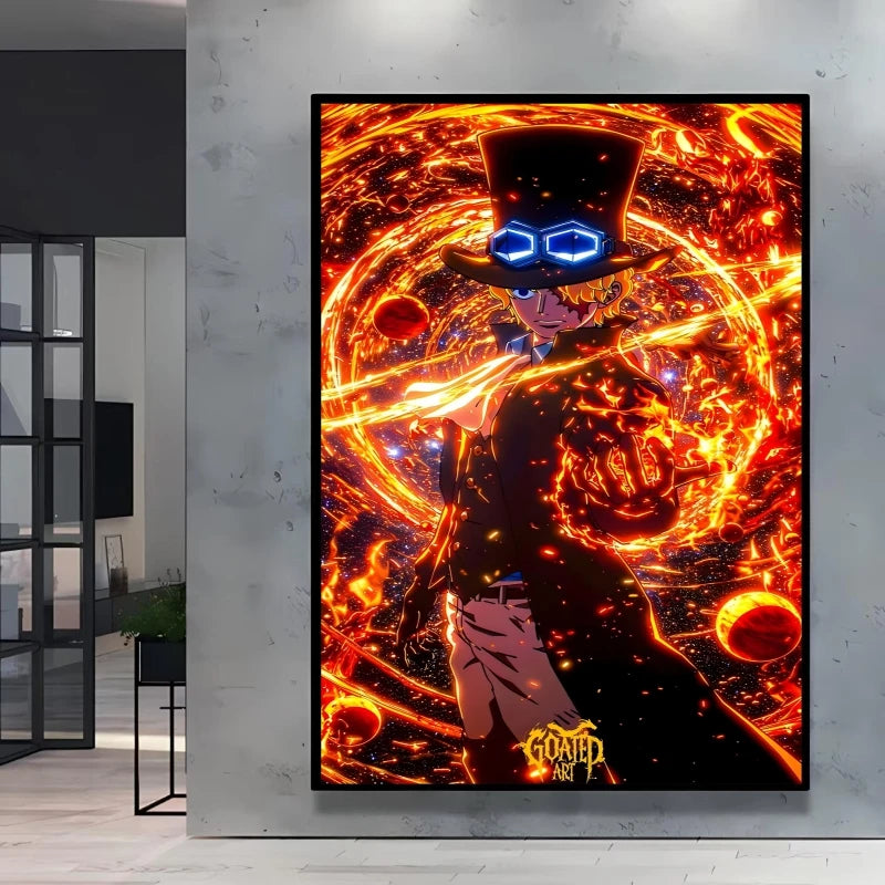 High Quality Canvas Printing One Piece Ace Character Poster Comics Pictures Bright and Long Lasting Colors Home Wall Art Decor