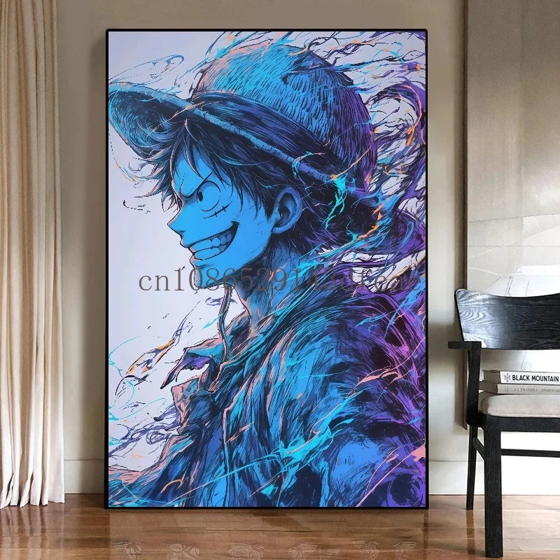 Famous Japan Classic Anime One Piece Unframed Canvas Print Poster for Living Home Home Decor Cartoon Wall Art Picture Painting