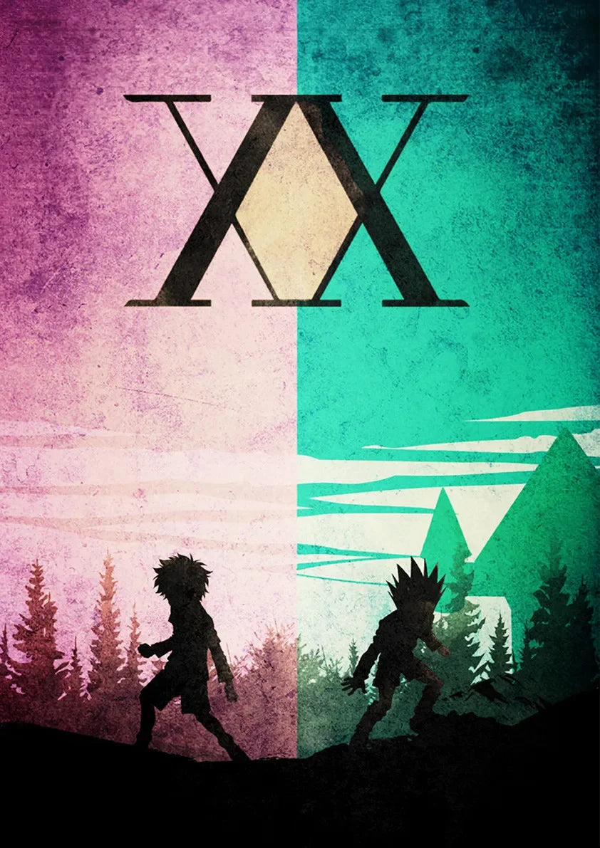 Hunter X Hunter Poster Classic Japanese Anime Aesthetic Canvas Painting Poster Wall Art Picture Room Decoration