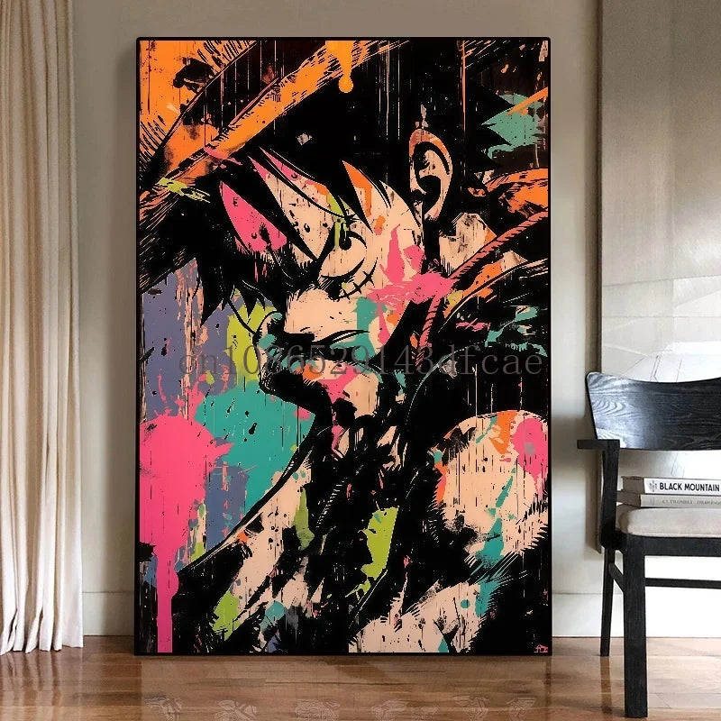 Famous Japan Classic Anime One Piece Unframed Canvas Print Poster for Living Home Home Decor Cartoon Wall Art Picture Painting