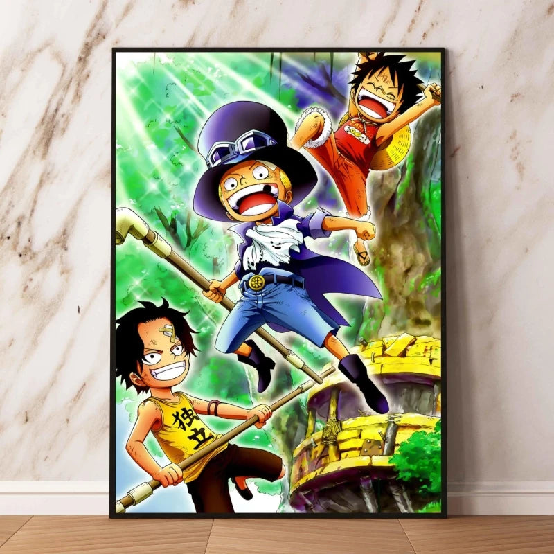 Canvas Art Walls Painting One Piece Zoro Classic Friends Gifts Hanging Aesthetic Poster Kid Action Figures Modern Living Room