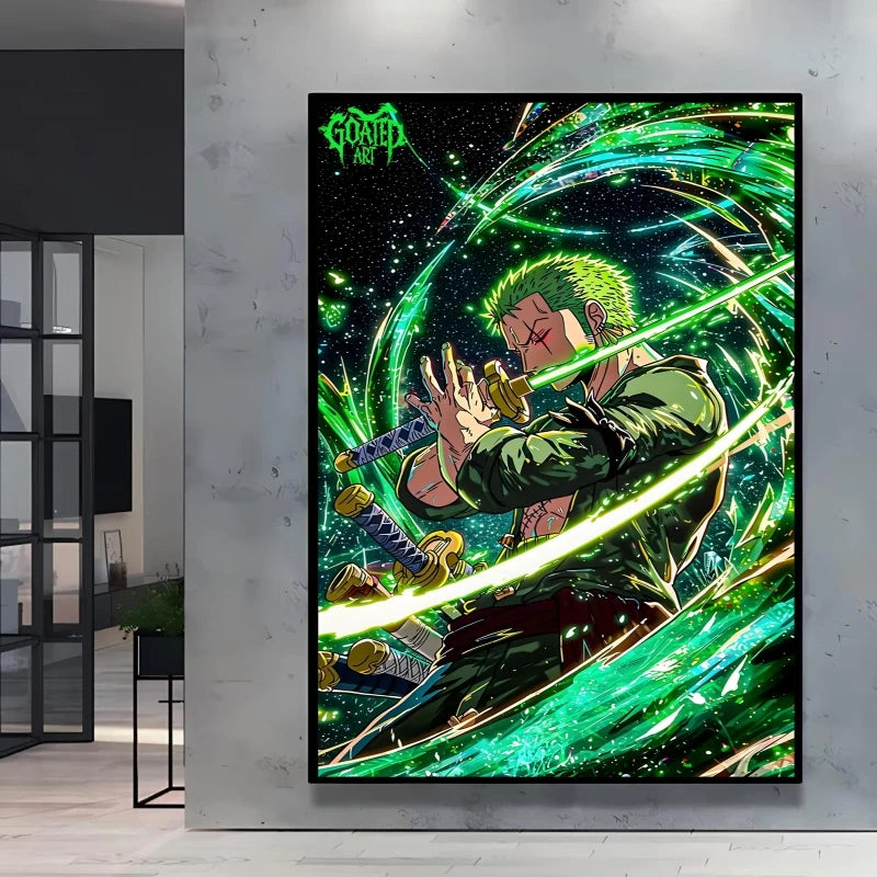 High Quality Canvas Printing One Piece Ace Character Poster Comics Pictures Bright and Long Lasting Colors Home Wall Art Decor