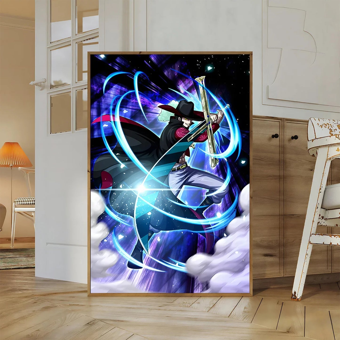 One Piece Buggy Anime Wallpaper Kuzan HD Home Decoration Painting Luffy Wall Art Self-adhesive Poster Sticker Mihawk Kid Gift