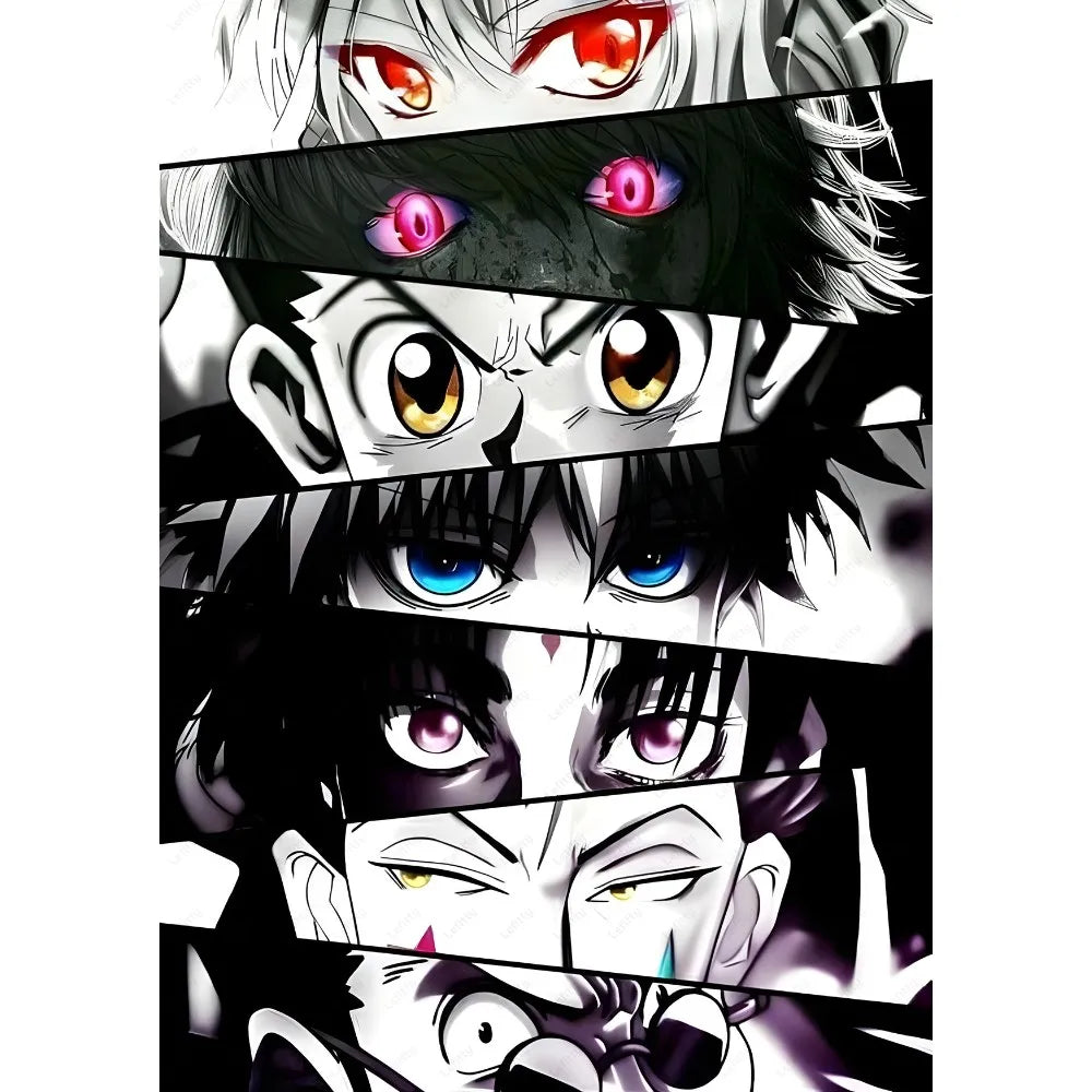 1pc Hunter X Hunter Manga Anime Poster Sticky Wall Art Printing Waterproof Home Living Bed Room Bar Aesthetic Decor
