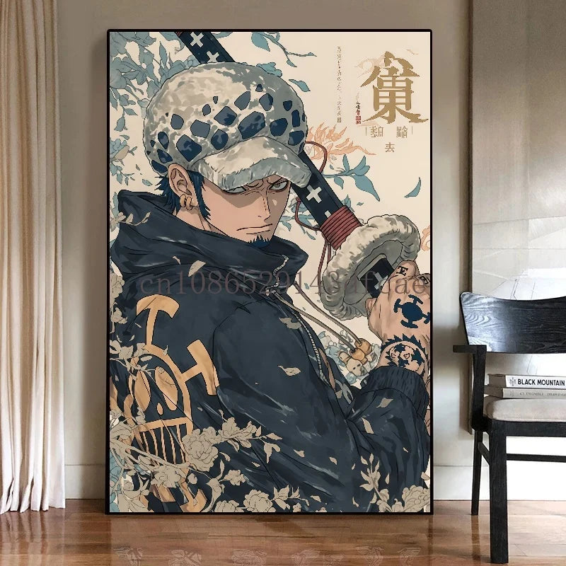 Famous Japan Classic Anime One Piece Unframed Canvas Print Poster for Living Home Home Decor Cartoon Wall Art Picture Painting