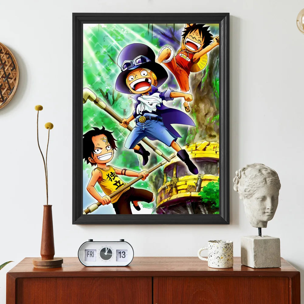 Canvas Art Walls Painting One Piece Zoro Classic Friends Gifts Hanging Aesthetic Poster Kid Action Figures Modern Living Room