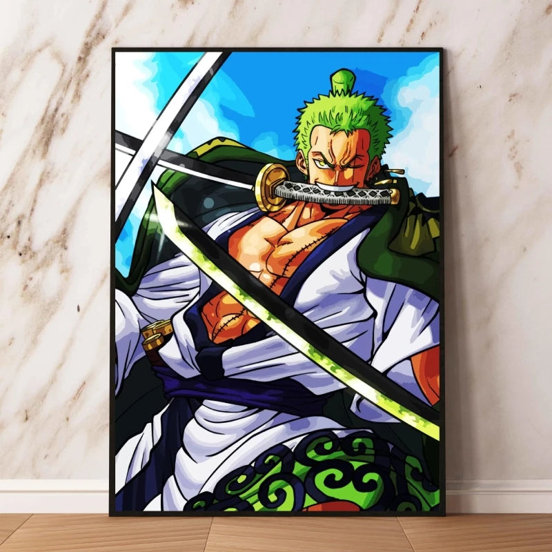 Canvas Art Walls Painting One Piece Zoro Classic Friends Gifts Hanging Aesthetic Poster Kid Action Figures Modern Living Room